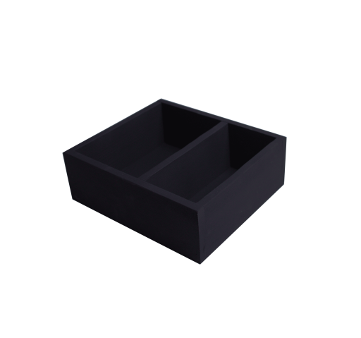 Ящики для сервировки 01KD0315 Ящик Деревяшкино 160х140 с перегородкой черный