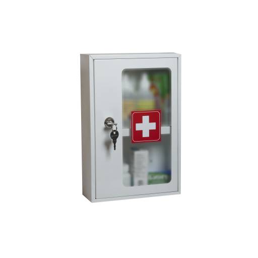 Сейфы, аптечки, ключницы 1000706 Аптечка настенная металлическая G32