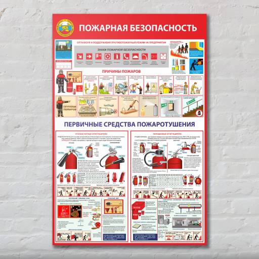 Стенды Информация 02FC0434 Стенд Пожарная безопасность 500х750