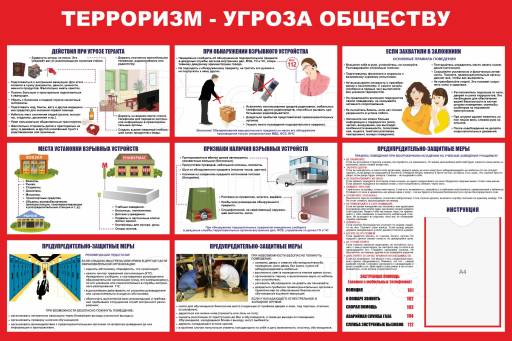 Стенды Информация 02FC1415 Стенд Терроризм угроза обществу