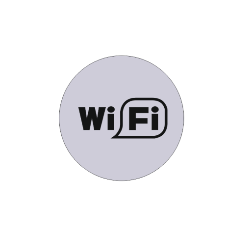 Знаки самоклеящиеся круглые 23DS1228 Табличка Wi-Fi d-95 мм