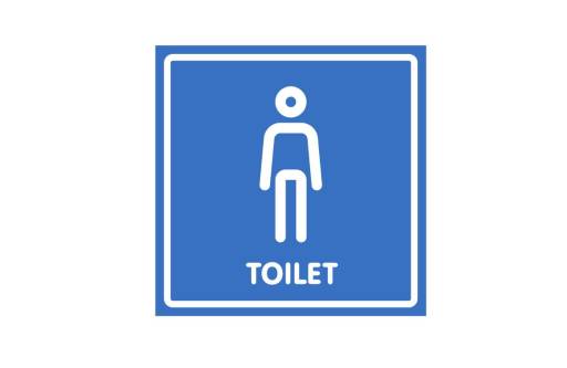 Таблички информационные, режим работы 12MF1223 Табличка 130х130 Туалет мужской