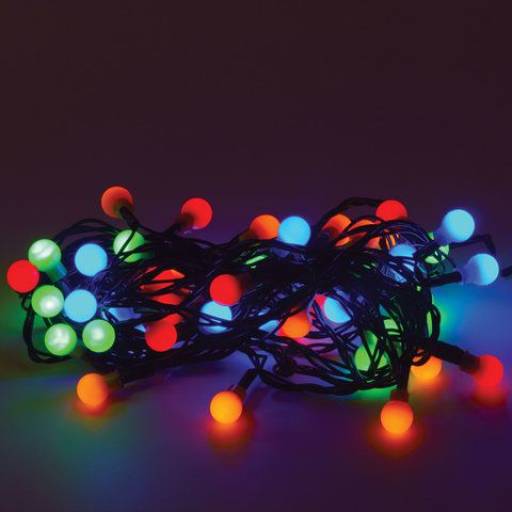 Новогоднее оформление 10NG0101 Электрогирлянда Шарики светодиодная многоцветная 50 ламп