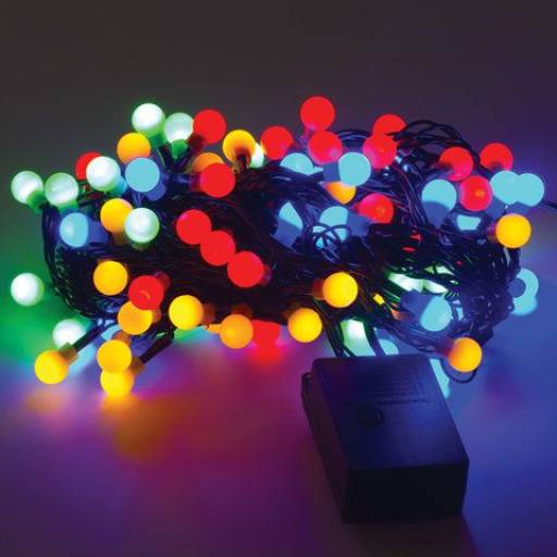 Новогоднее оформление 10NG0103 Электрогирлянда Шарики светодиодная многоцветная 100 ламп