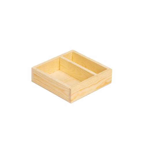 Ящики для сервировки 01KD0201 Ящик Деревяшкино 185х185 с перегородкой