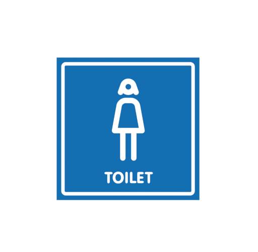 Наклейки информационные 10FC0137 Наклейка 130х130 Туалет женский