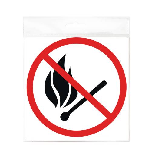 Наклейки информационные 10FC0300 Наклейка d 150 Запрещается пользоваться открытым огнем